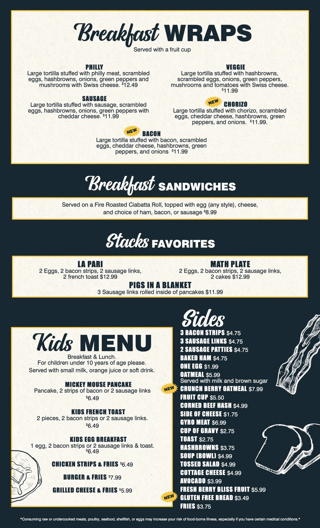 Check out our options on our menu - Page 3